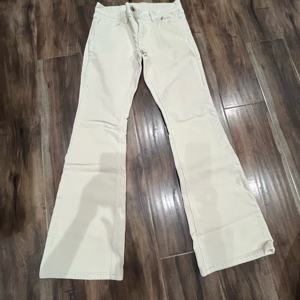 Brandy Melville Cream Wide Leg Jeans
